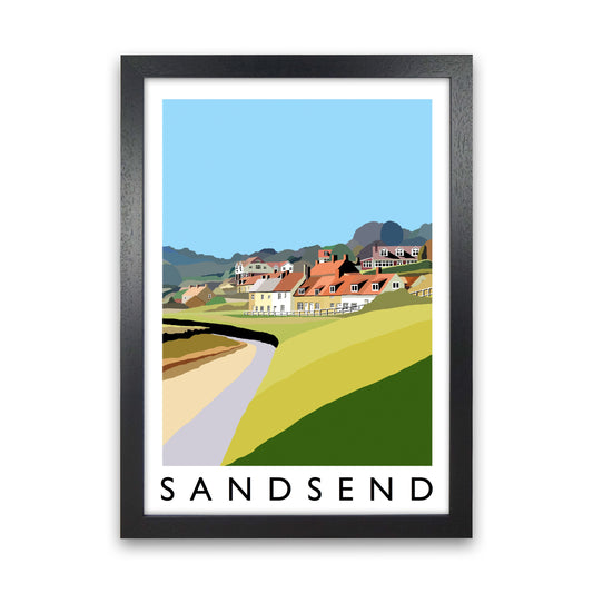 Sandsend Art Print by Richard O'Neill Black Grain