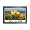 York Minster by Richard O'Neill Yorkshire Art Print, Vintage Travel Poster