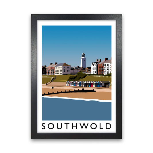 Southwold Framed Digital Art Print by Richard O'Neill Black Grain