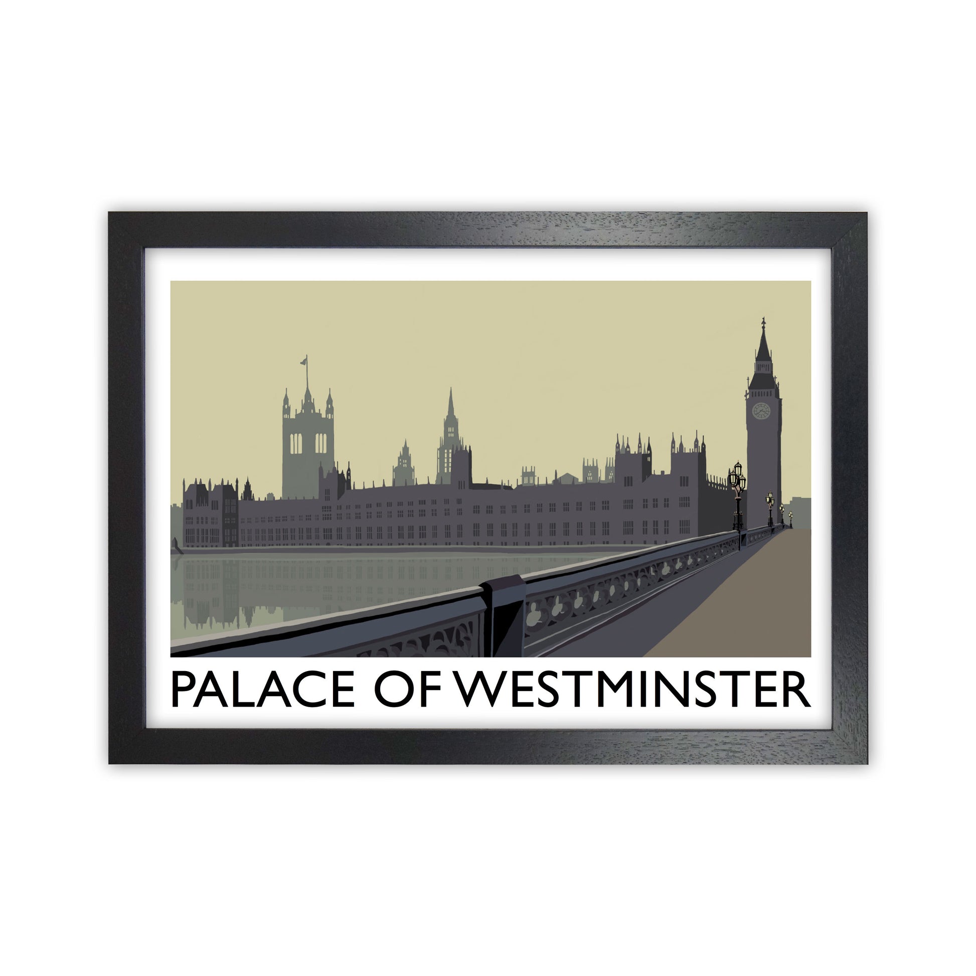 Palace Of Westminster by Richard O'Neill Black Grain