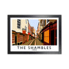 The Shambles by Richard O'Neill Yorkshire Art Print, Vintage Travel Poster