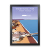 Worthing Pier West Sussex Framed Digital Art Print by Richard O'Neill