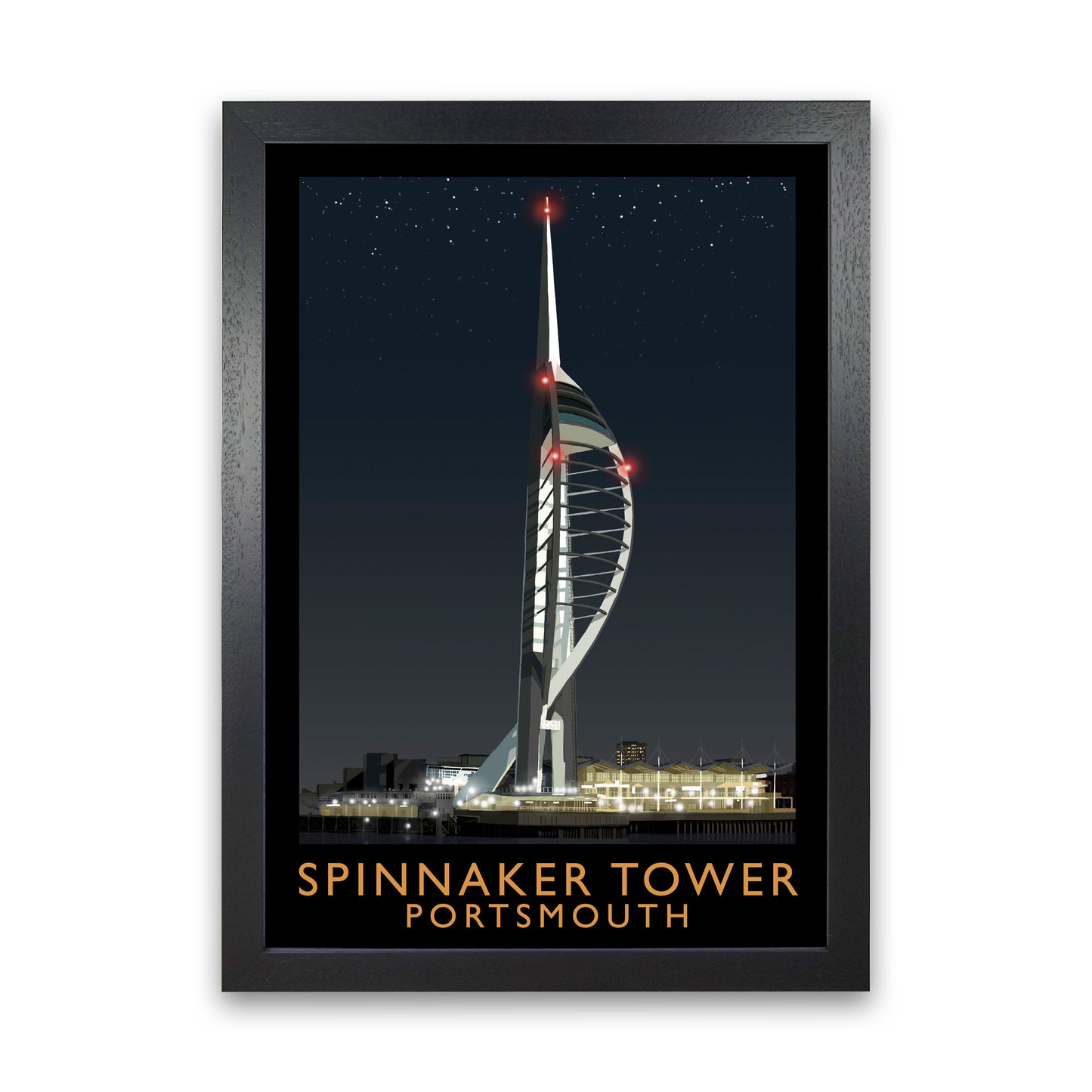 Spinnaker Tower by Richard O'Neill Black Grain