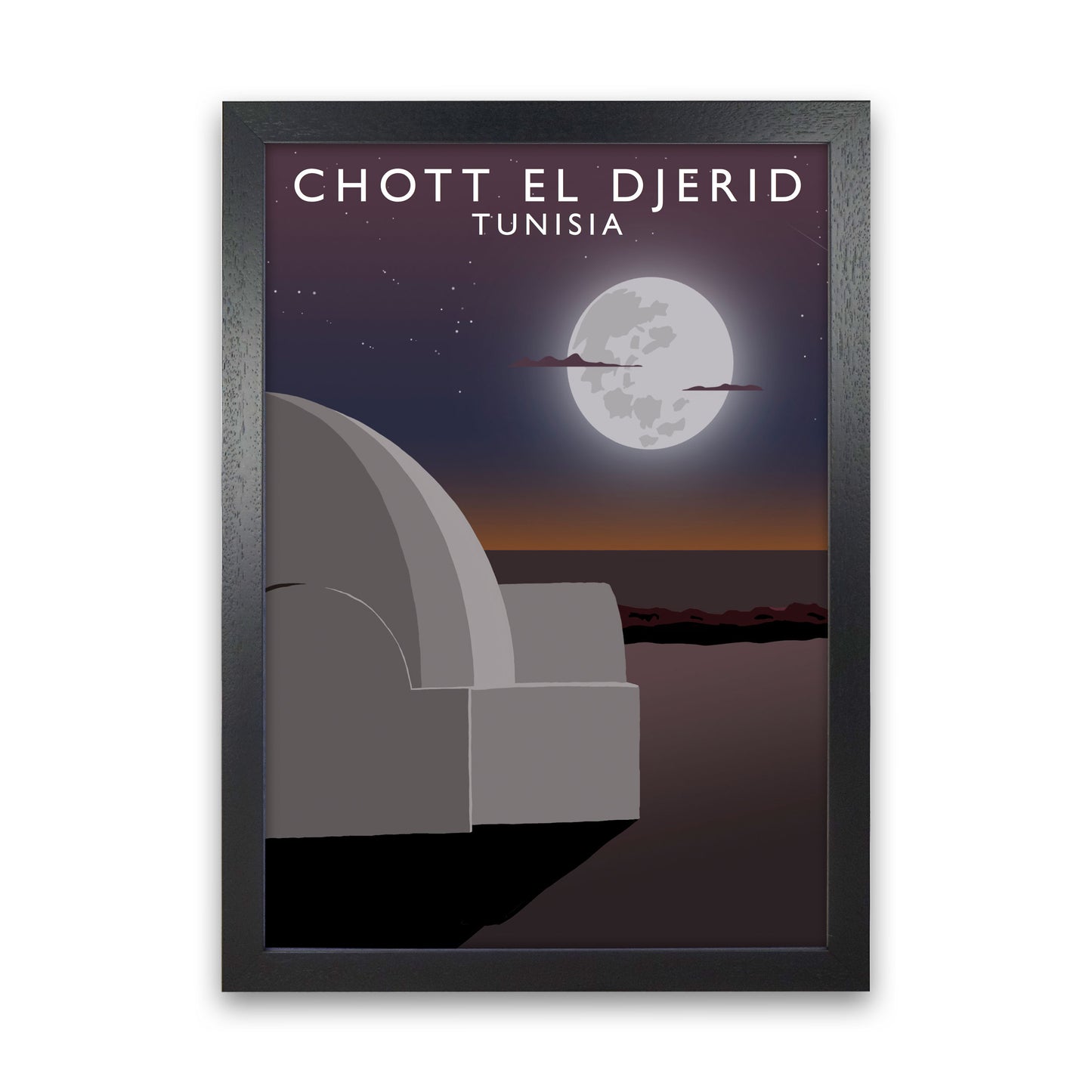 Chott El Djerid Tunisia Art Print by Richard O'Neill Black Grain