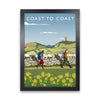 Coast To Coast (Portrait) by Richard O'Neill Yorkshire Art Print, Travel Poster