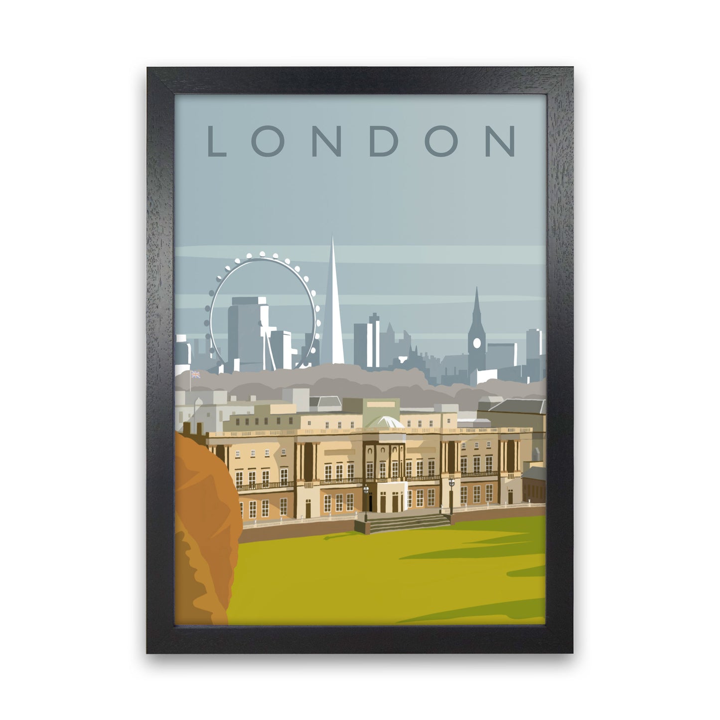 London (Portrait) by Richard O'Neill Black Grain