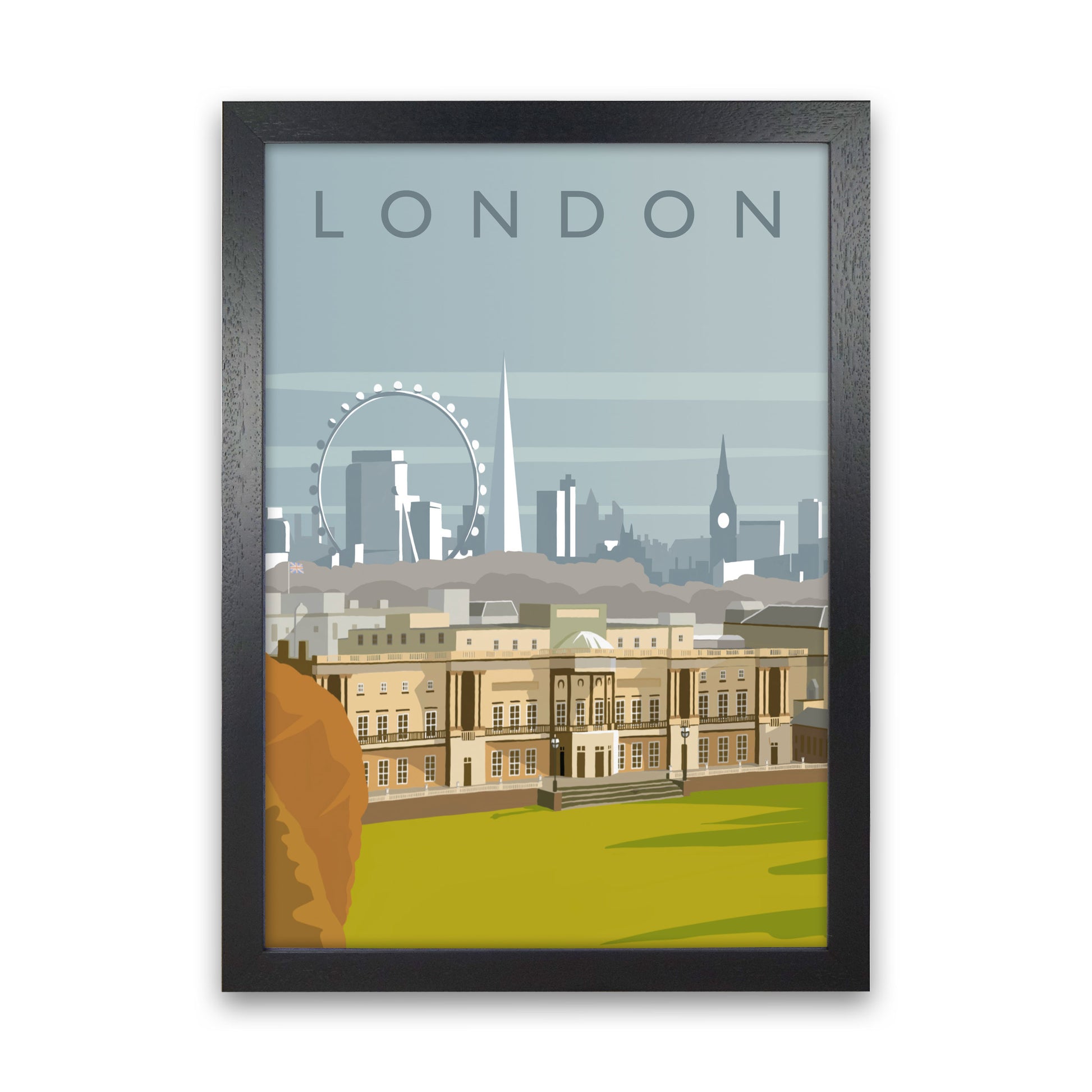 London (Portrait) by Richard O'Neill Black Grain