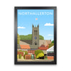 Northallerton (Portrait) by Richard O'Neill Yorkshire Art Print, Travel Poster