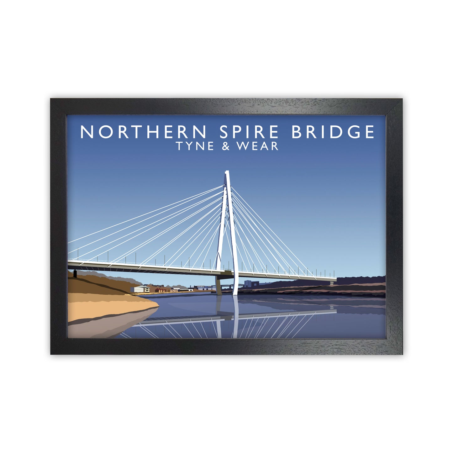 Northen Spire Bridge (Landscape) by Richard O'Neill Black Grain