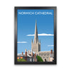 Norwich Cathedral Portrait  Art Print by Richard O'Neill