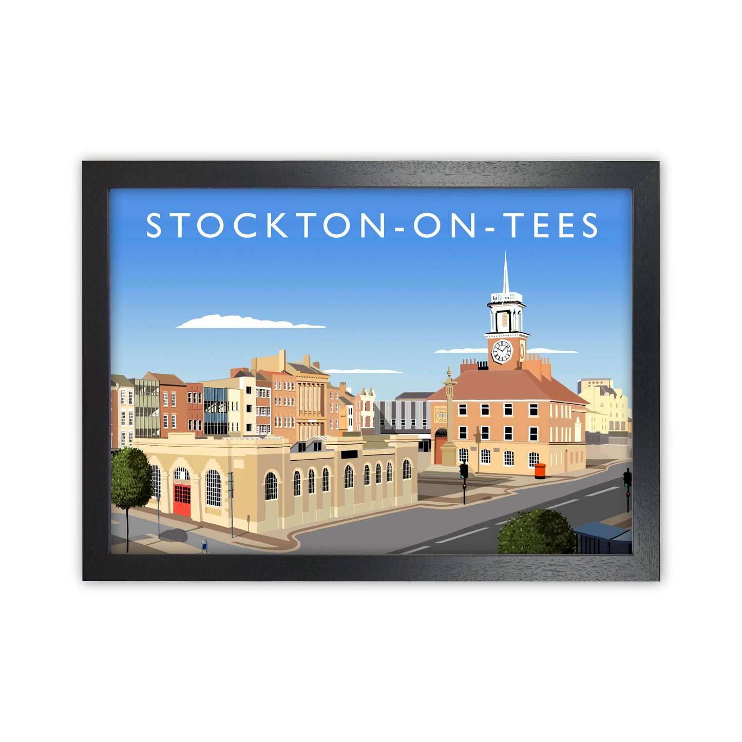 Stockton On Tees (Landscape) by Richard O'Neill Black Grain