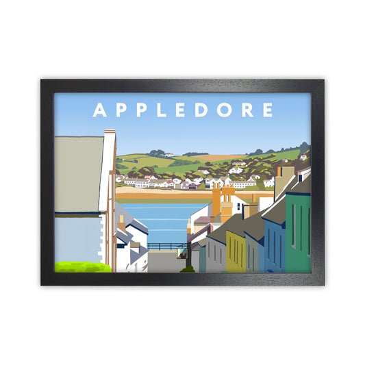 Appledore Art Print by Richard O'Neill Black Grain