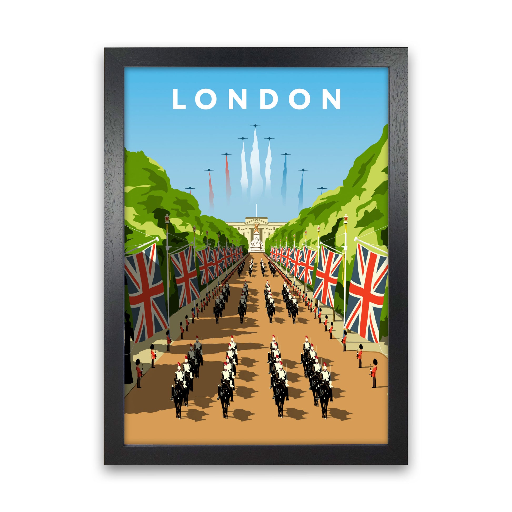 London3 Portrait Art Print by Richard O'Neill Black Grain