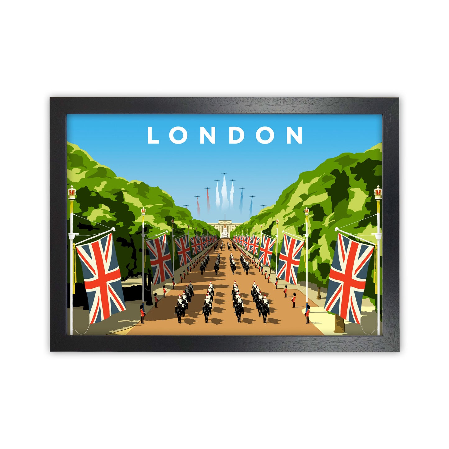 London3 Art Print by Richard O'Neill Black Grain