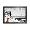Cow And Calf Rocks In Snow by Richard O'Neill