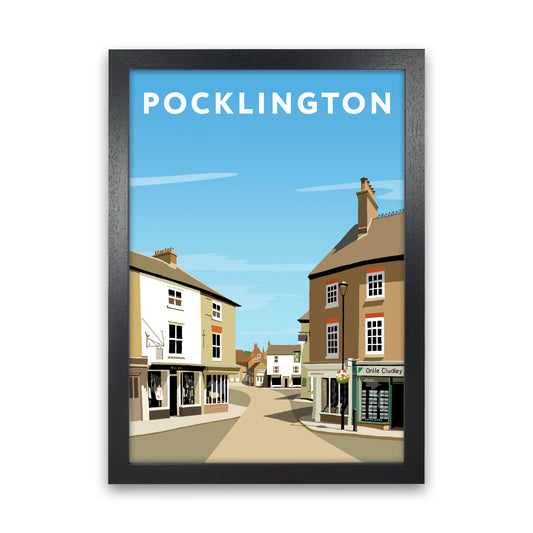 Pocklington Travel Art Print by Richard O'Neill, Framed Wall Art Black Grain