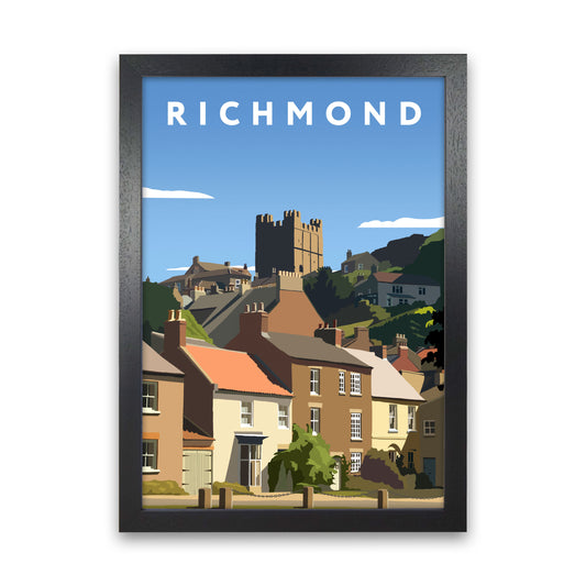 Richmond4 Portrait  Travel Art Print by Richard O'Neill, Framed Wall Art Black Grain