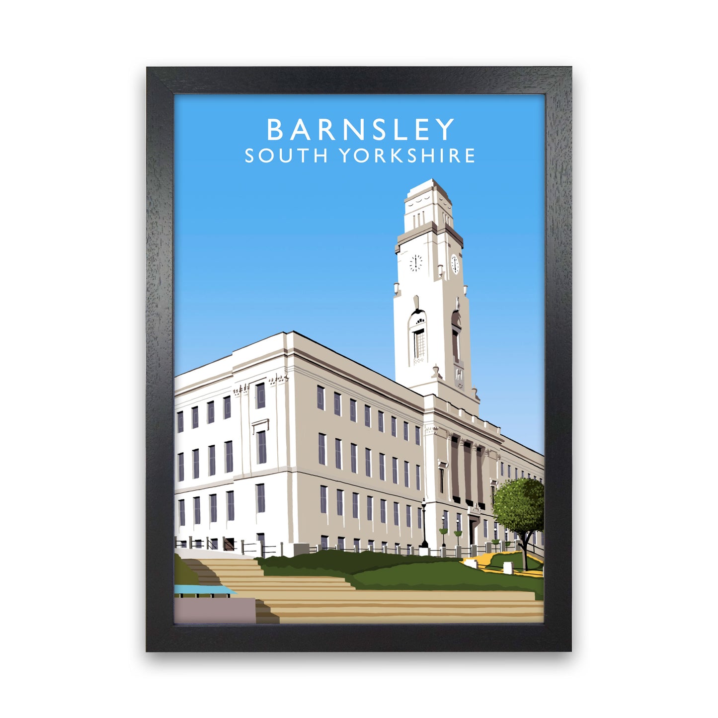 Barnsley South Yorkshire Art Print by Richard O'Neill Black Grain