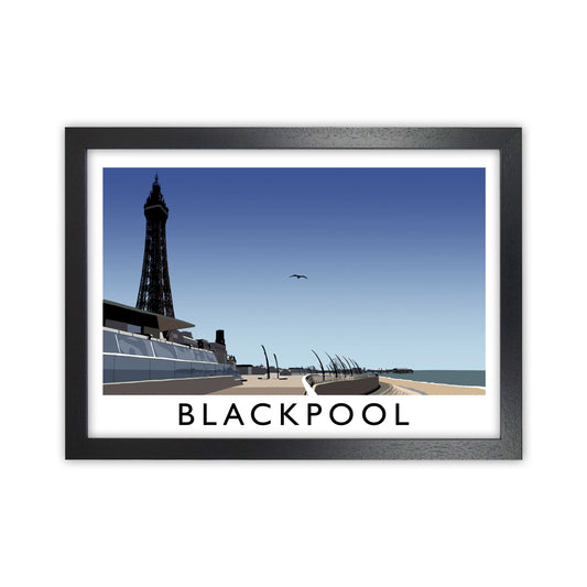 Blackpool Art Print by Richard O'Neill Black Grain