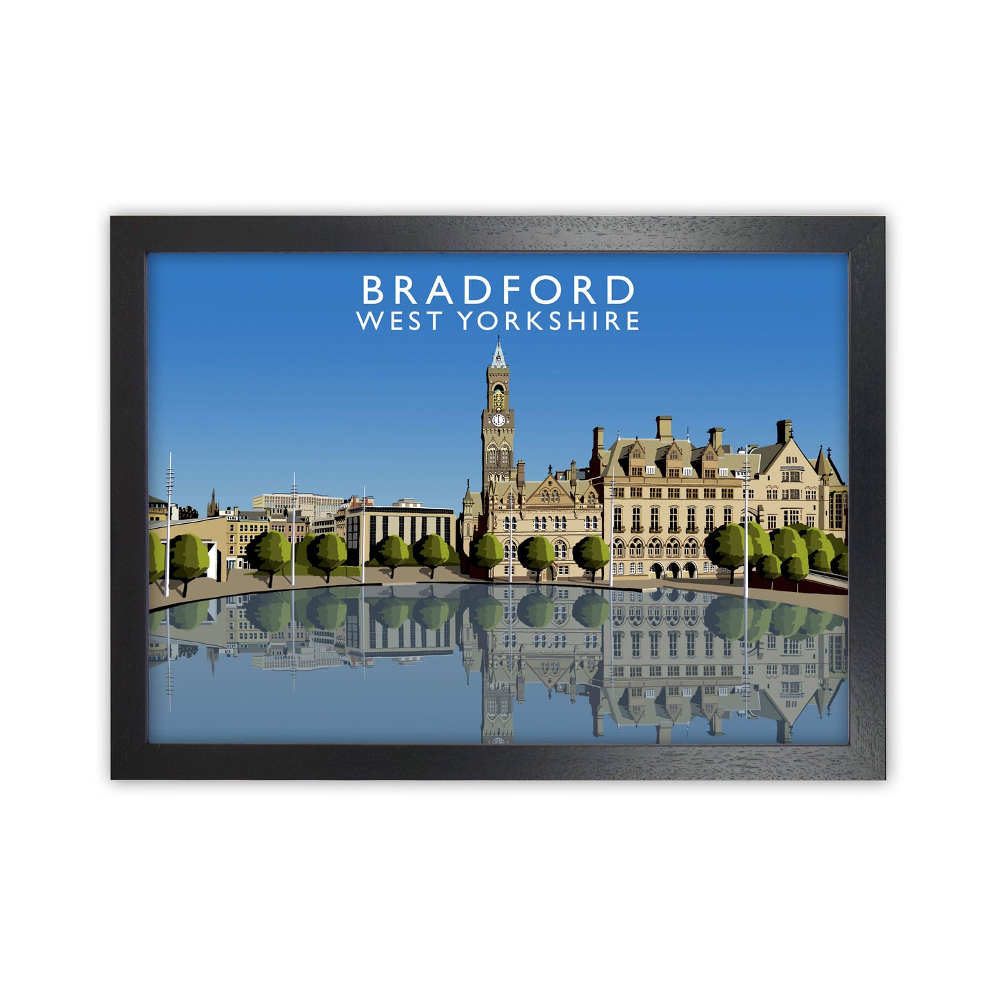 Bradford West Yorkshire Art Print by Richard O'Neill Black Grain