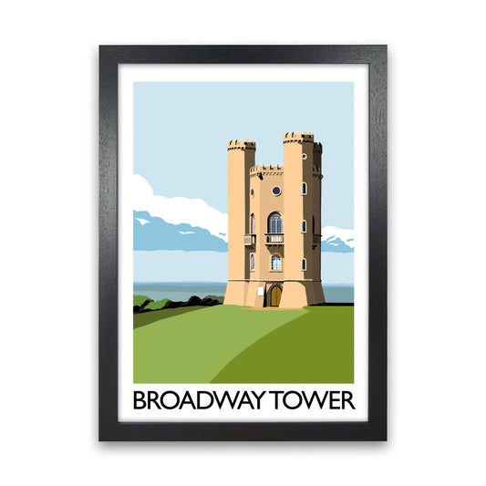 Broadway Tower Portrait Art Print by Richard O'Neill Black Grain