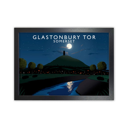 Glastonbury Tor Night by Richard O'Neill Black Grain
