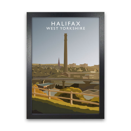 Halifax West Yorkshire Portrait  Framed Digital Art Print by Richard O'Neill Black Grain