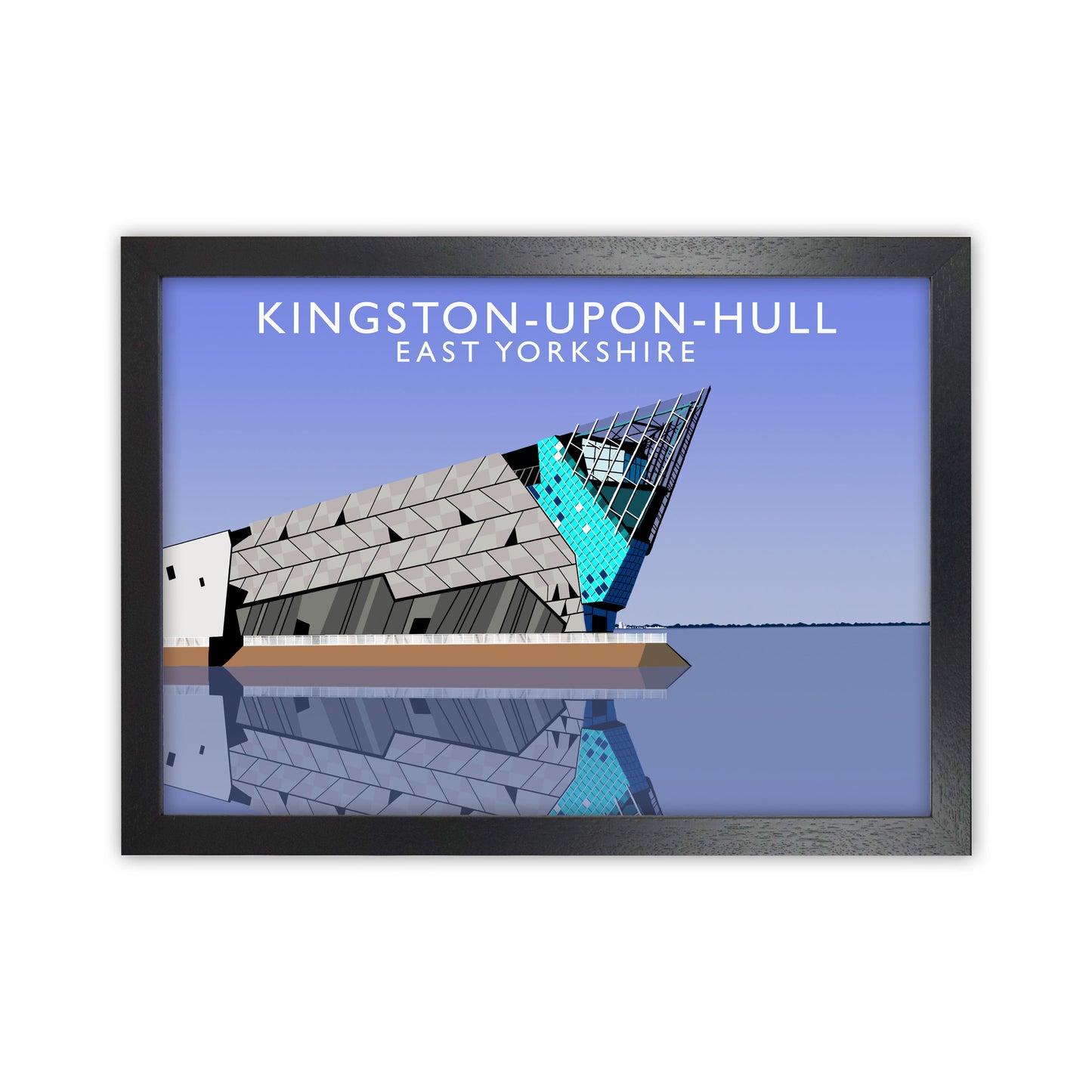 Kingston-Upon-Hull East Yorkshire Travel Art Print by Richard O'Neill Black Grain