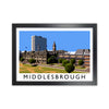 Middlesbrough Travel Art Print by Richard O'Neill, Framed Wall Art