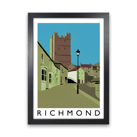 Richmond  PortyraitTravel Art Print by Richard O'Neill, Framed Wall Art Black Grain