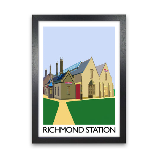 Richmond Station Digital Art Print by Richard O'Neill, Framed Wall Art Black Grain