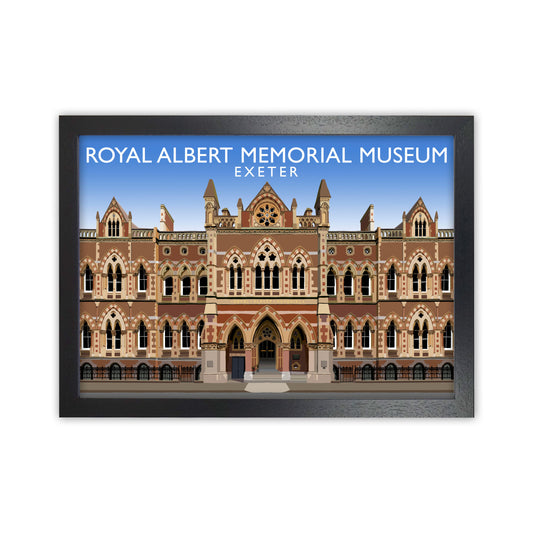 Royal Albert Memorial Museum Exeter Travel Art Print by Richard O'Neill Black Grain