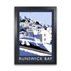 Runswick Bay Digital Art Print by Richard O'Neill, Framed Wall Art