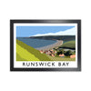 Runswick Bay Travel Art Print by Richard O'Neill, Framed Wall Art