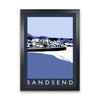 Sandsend In Snow PortraitTravel Art Print by Richard O'Neill, Framed Wall Art
