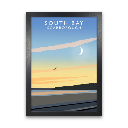 South Bay Portrait Scarborough Art Print by Richard O'Neill, Framed Wall Art Black Grain