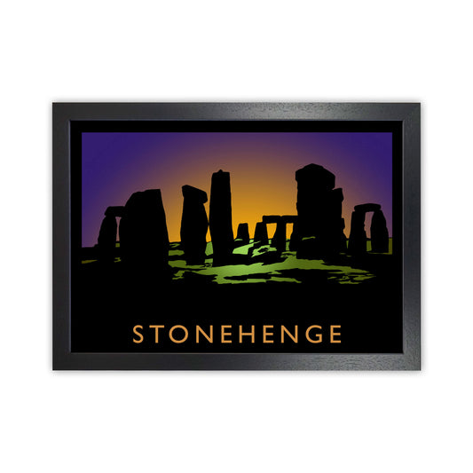 Stonehenge Art Print by Richard O'Neill Black Grain