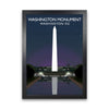 Washington DC Monument Night Travel Art Print by Richard O'Neill
