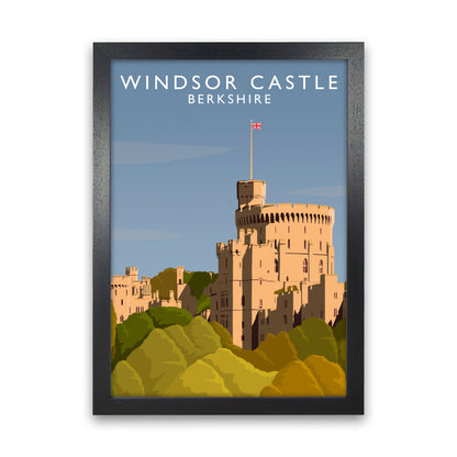 Windsor Castle Portrait Berkshire Travel Art Print by Richard O'Neill Black Grain