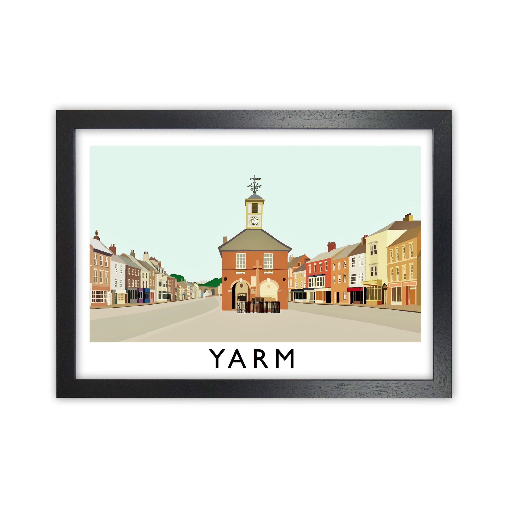 Yarm Art Print by Richard O'Neill, Framed Wall Art Black Grain