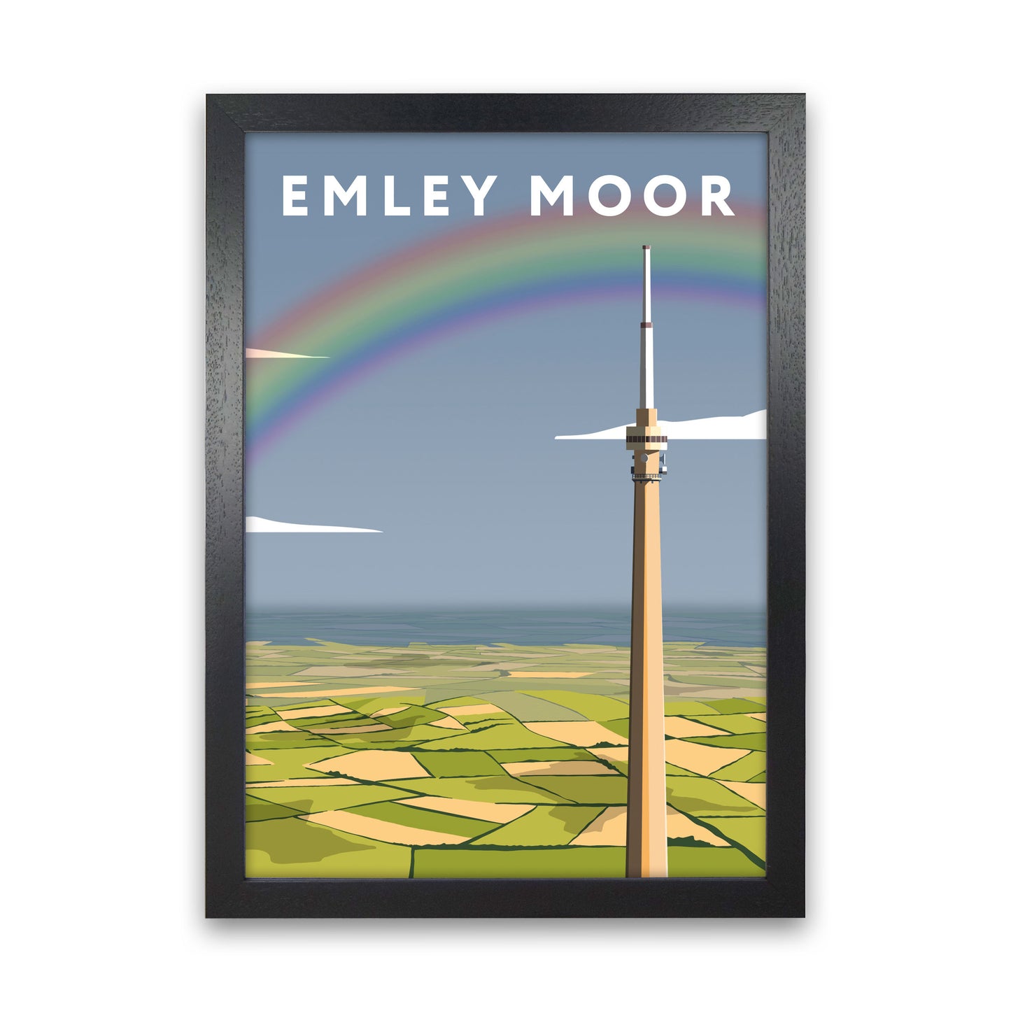 Emley Moor Portrait by Richard O'Neill Black Grain