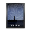 Whitby Night Timelapse Portrait Art Print by Richard O'Neill, Framed Wall Art