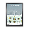 London Cherry Tree Lane In Snow Portrait by Richard O'Neill