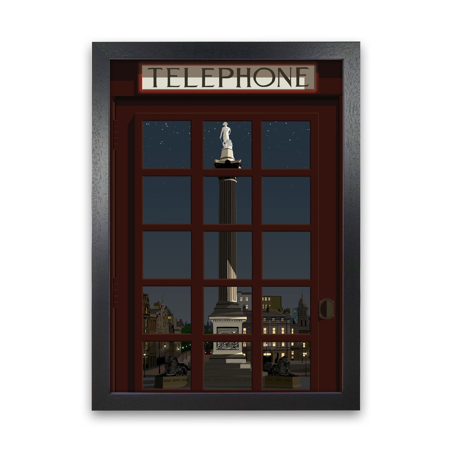 London Telephone Box 12 by Richard O'Neill Black Grain