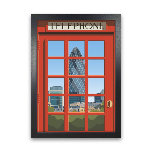 London Telephone Box 19 by Richard O'Neill Black Grain