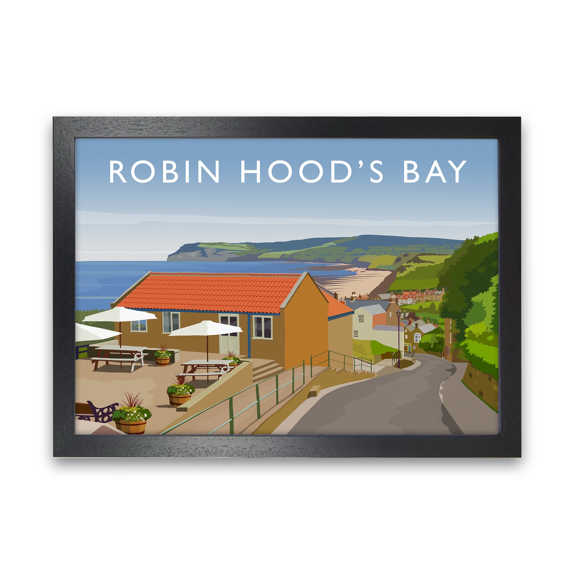 Robin Hood's Bay 3 by Richard O'Neill Black Grain