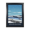 Seahouses (snow) portrait by Richard O'Neill