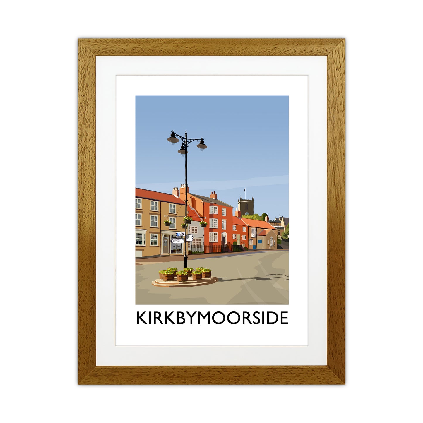 Kirkbymoorside Portrait Art Print by Richard O'Neill Oak Grain