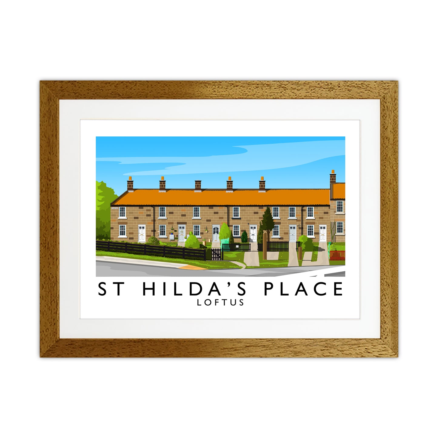 St Hilda's Place Art Print by Richard O'Neill Oak Grain