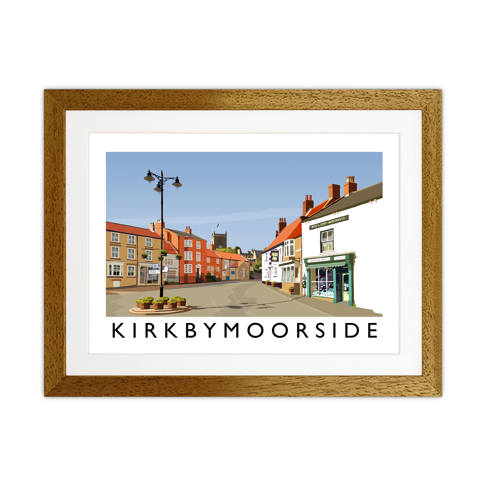 Kirkbymoorside Art Print by Richard O'Neill Oak Grain